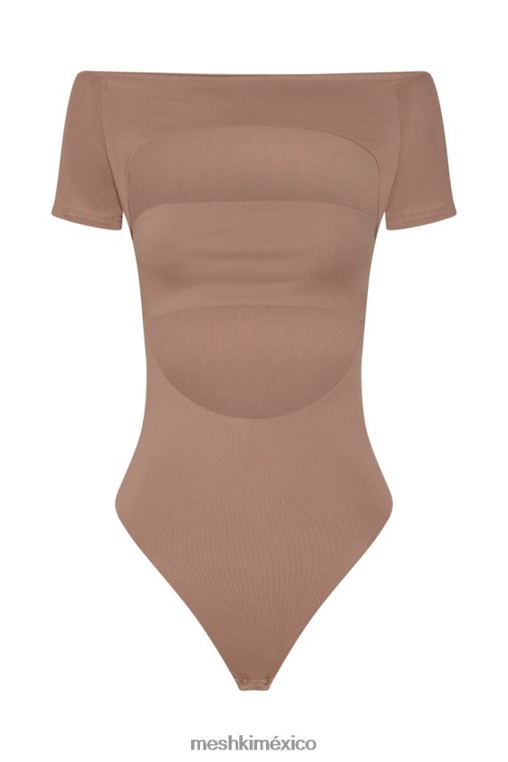 Meshki body con aberturas de breanna marrón claro ropa H48F8H1220