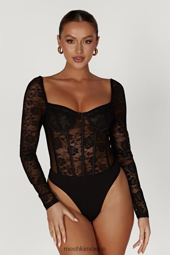 Meshki body de encaje cheryl negro ropa H48F8H923