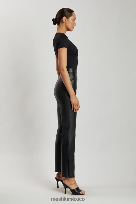 Meshki body francesca de manga corta con cuello redondo negro ropa H48F8H962