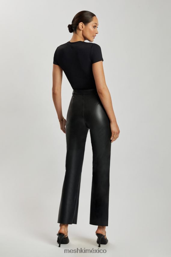 Meshki body francesca de manga corta con cuello redondo negro ropa H48F8H962