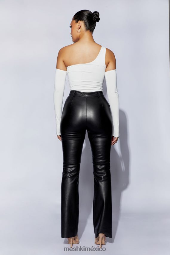 Meshki body lexi con abertura y un hombro blanco ropa H48F8H1053