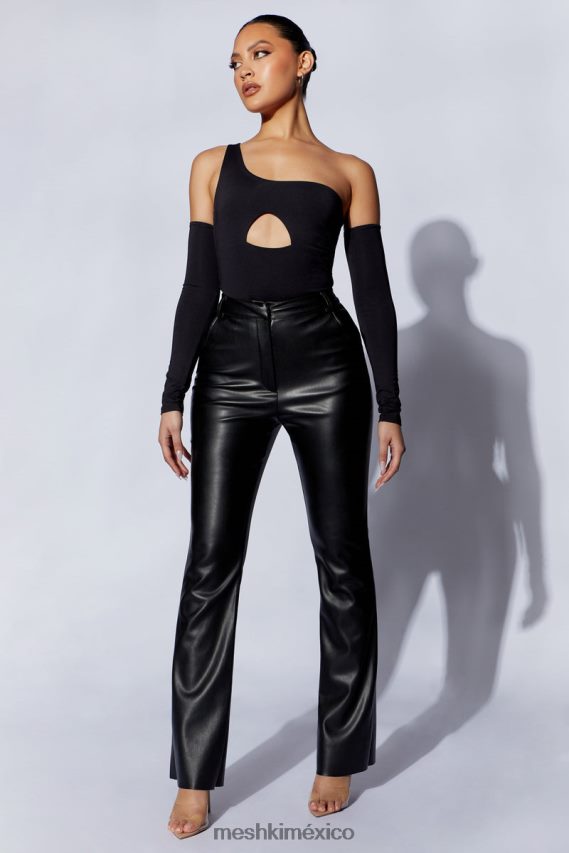 Meshki body lexi con abertura y un hombro negro ropa H48F8H1111