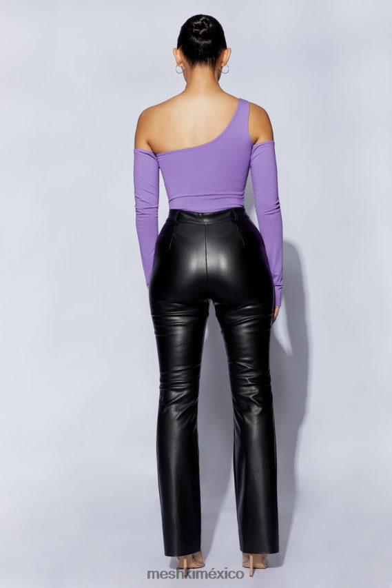Meshki body lexi con abertura y un hombro púrpura ropa H48F8H1093