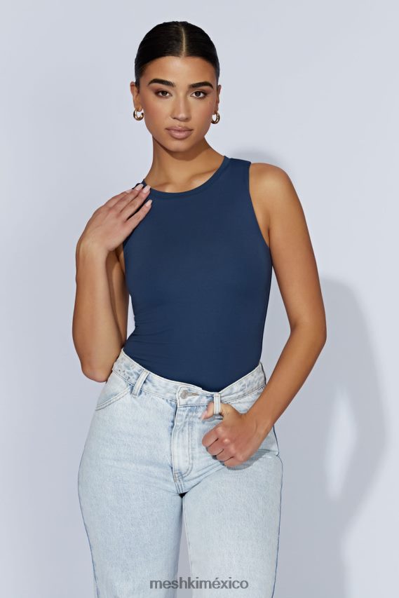 Meshki body sin mangas jordyn azul marino de medianoche ropa H48F8H963