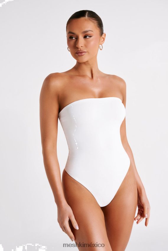 Meshki body sin tirantes Leighton de nailon reciclado blanco ropa H48F8H778