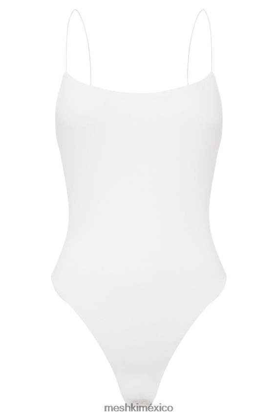 Meshki valeria body con tirantes finos y espalda escotada blanco ropa H48F8H1086