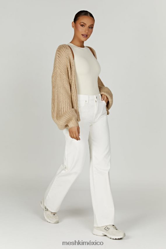 Meshki cárdigan de punto grueso irina gris pardo ropa H48F8H1627