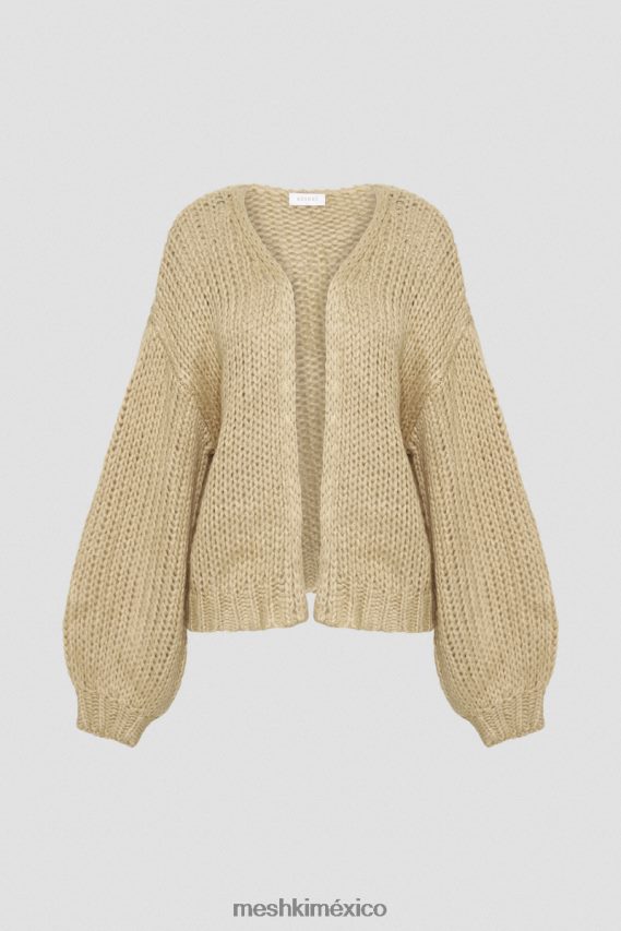 Meshki cárdigan de punto grueso irina gris pardo ropa H48F8H1627