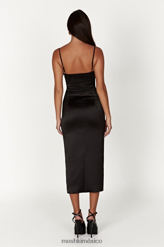 Meshki vestido midi con corsé camelia negro ropa H48F8H601