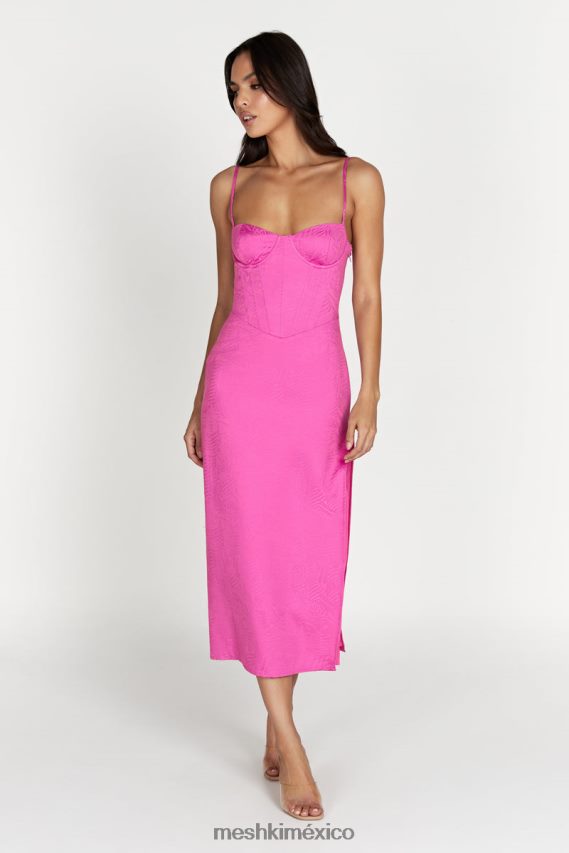 Meshki vestido midi con corsé maggie Rosa Rosa ropa H48F8H580