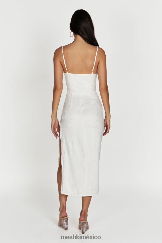 Meshki vestido midi con corsé maggie hueso ropa H48F8H570