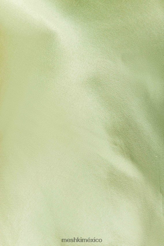 Meshki vestido midi de satén sin tirantes Tyler verde pistacho ropa H48F8H343