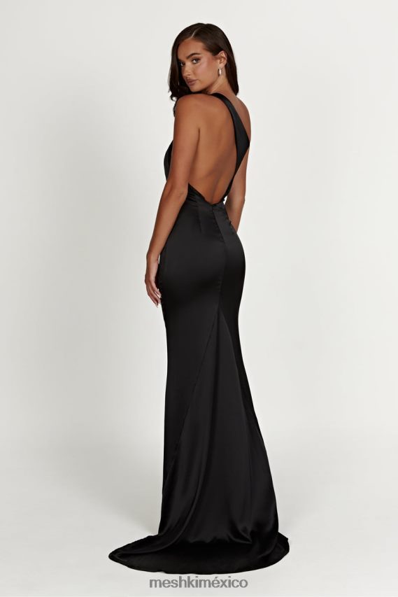 Meshki vestido harper de un solo hombro negro ropa H48F8H232