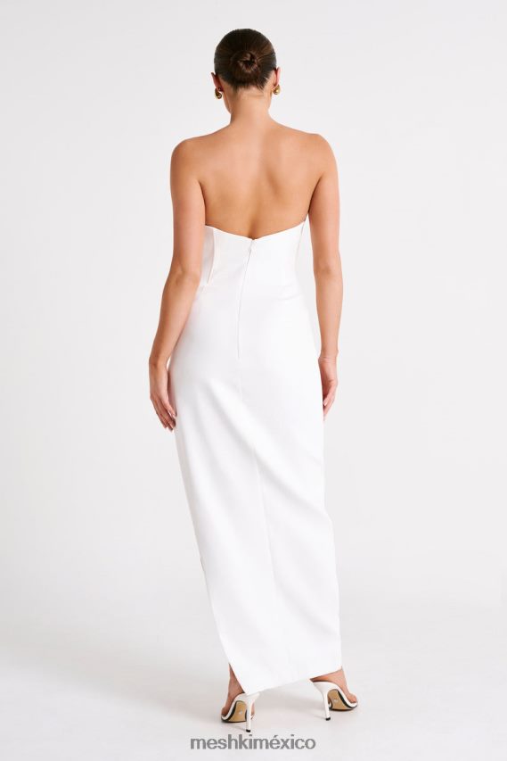 Meshki Natasha Pointed Corset Maxi Dress White Clothing H48F8H137