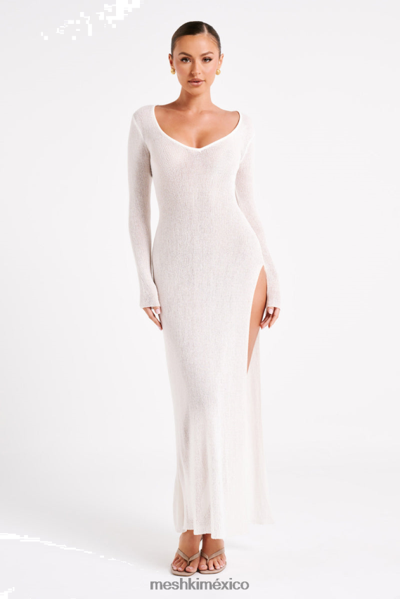 Meshki Imelda Knit Cover Up Midi Dress White Clothing H48F8H22