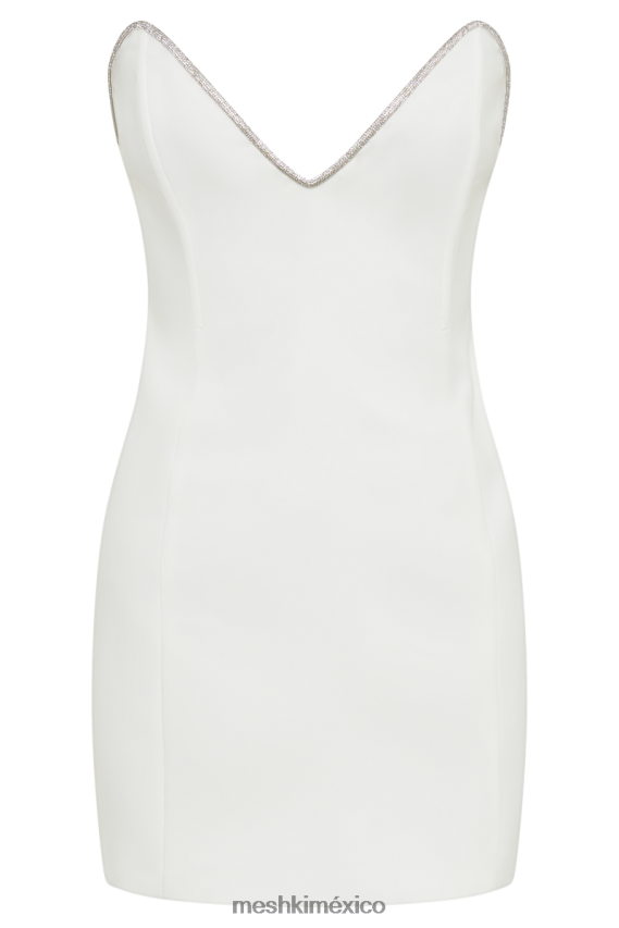 Meshki Madi Suiting Mini Dress With Diamante Rope White Clothing H48F8H41