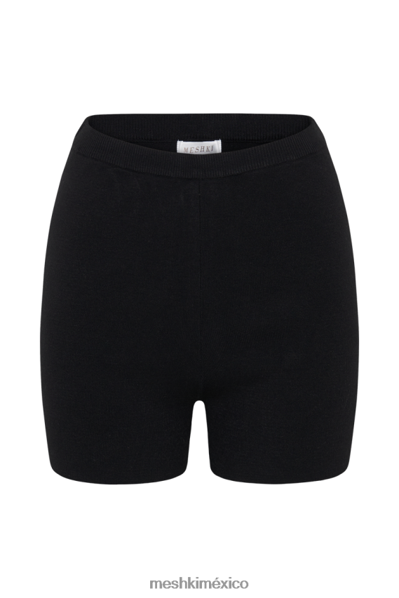 Meshki pantalones cortos de punto orla negro ropa H48F8H1410