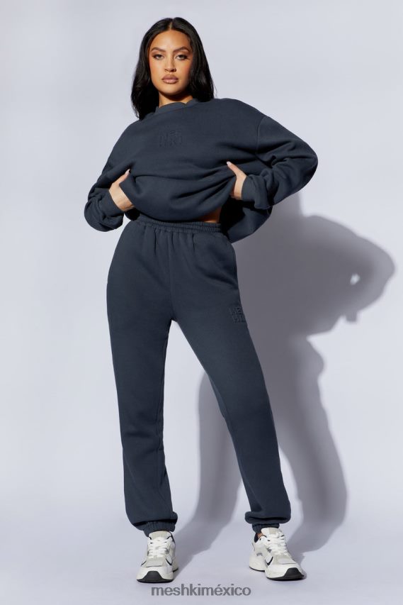 Meshki joggers con espalda polar y relieve Emery carbón ropa H48F8H1479