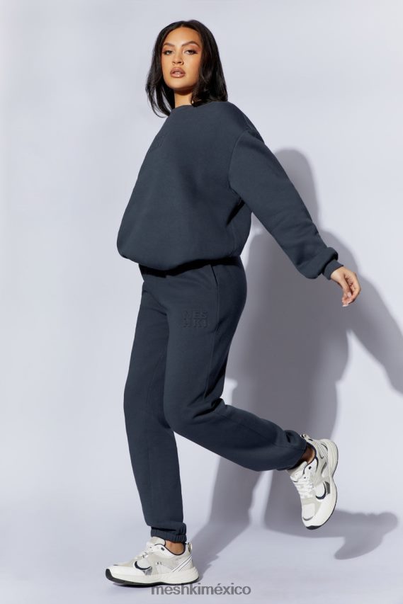 Meshki joggers con espalda polar y relieve Emery carbón ropa H48F8H1479