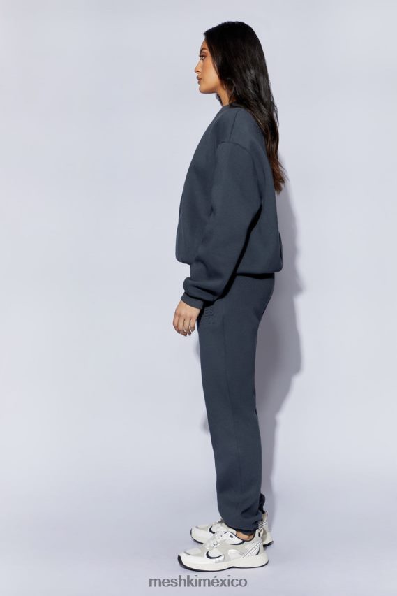 Meshki joggers con espalda polar y relieve Emery carbón ropa H48F8H1479