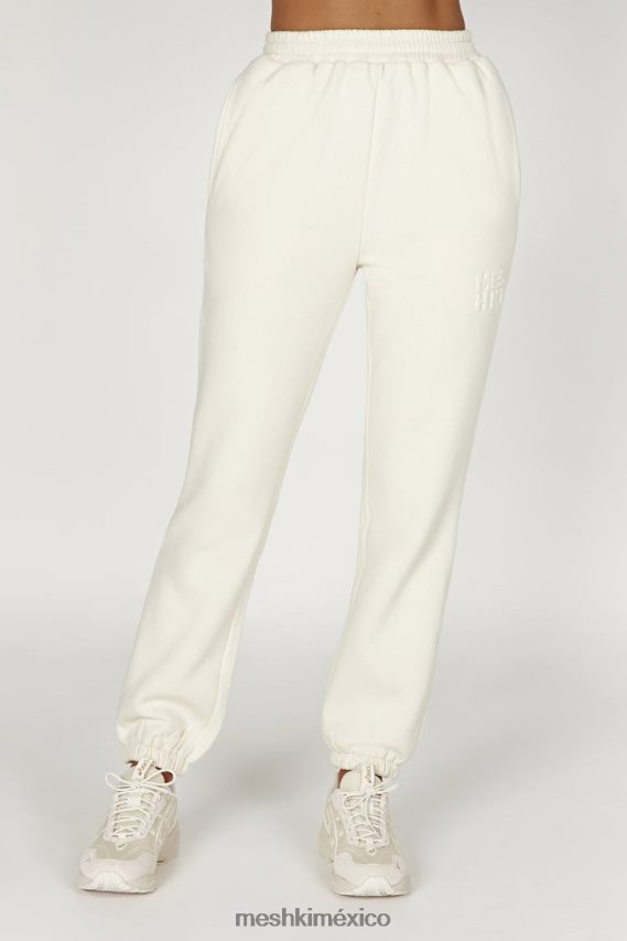 Meshki joggers con espalda polar y relieve Emery hueso ropa H48F8H1480