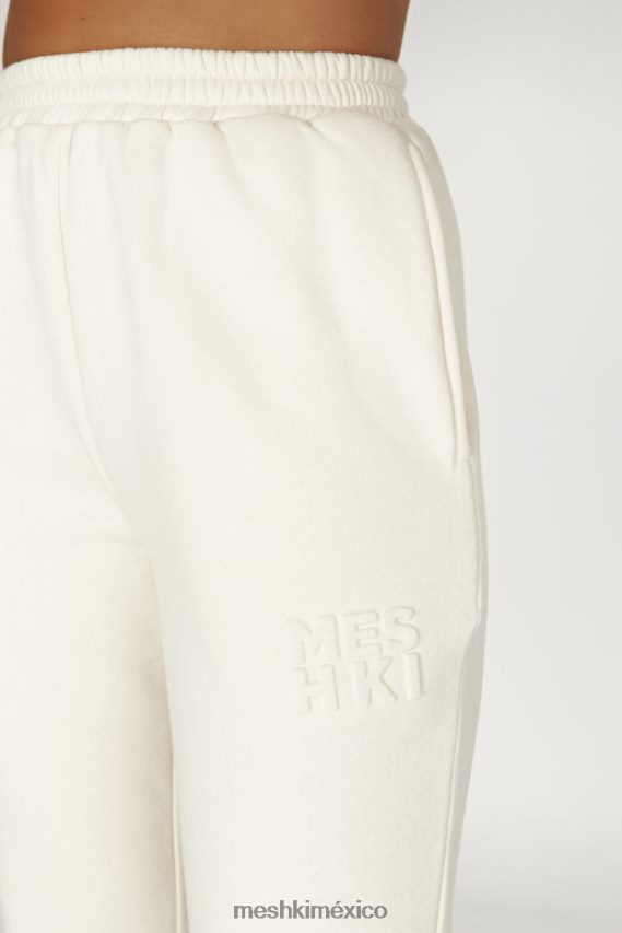 Meshki joggers con espalda polar y relieve Emery hueso ropa H48F8H1480