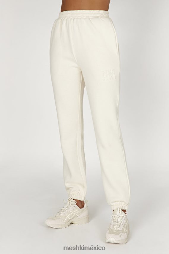 Meshki joggers con espalda polar y relieve Emery hueso ropa H48F8H1480