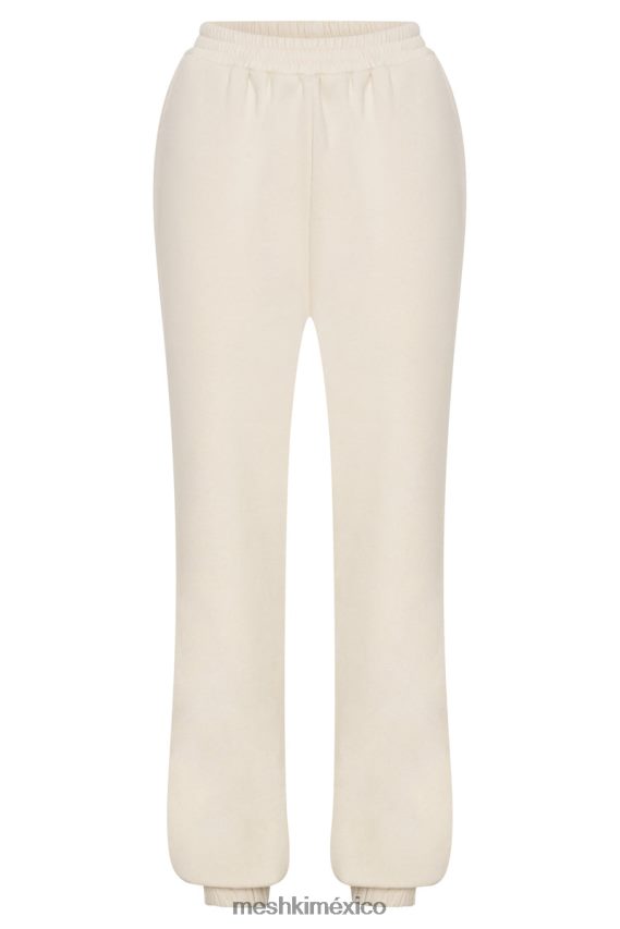 Meshki joggers con espalda polar y relieve Emery hueso ropa H48F8H1480