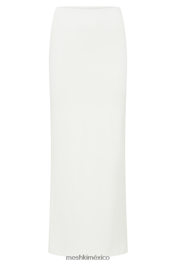 Meshki Falda larga Olympia de nailon reciclado con cola de pez blanco ropa H48F8H1259
