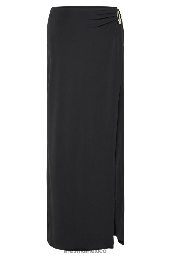 Meshki falda larga ceñida con herrajes suri negro ropa H48F8H1256