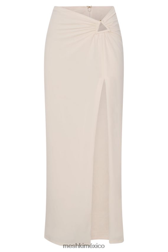 Meshki falda larga con abertura lateral en jacqui hueso ropa H48F8H1575