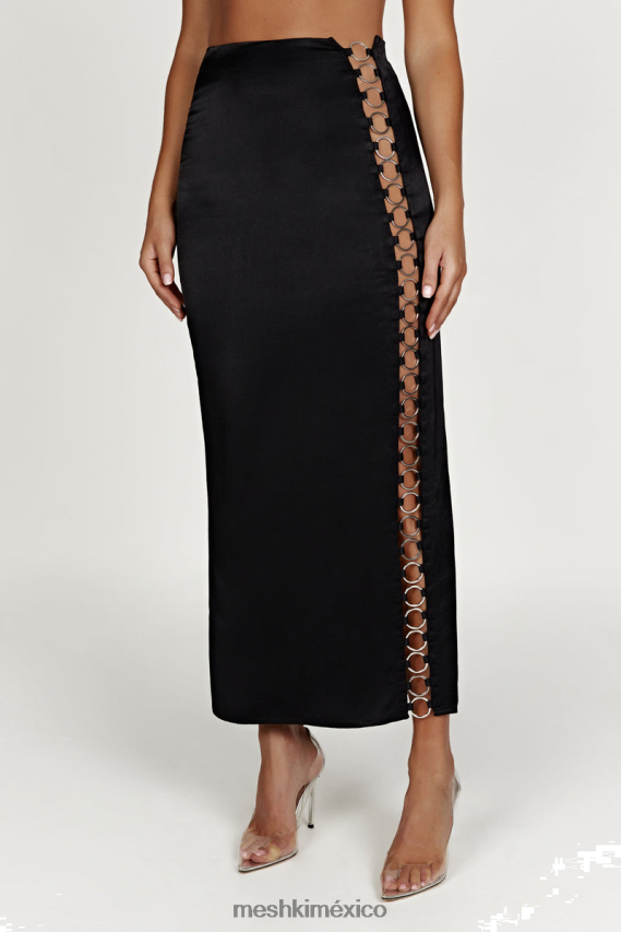 Meshki falda larga con anilla jaida negro ropa H48F8H1596