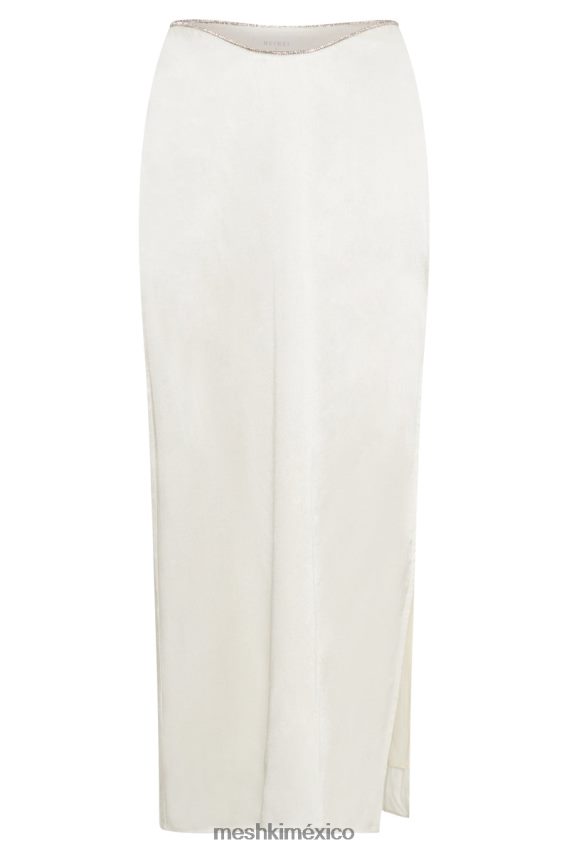 Meshki falda larga con cuerdas y diamantes de Christie blanco ropa H48F8H1429