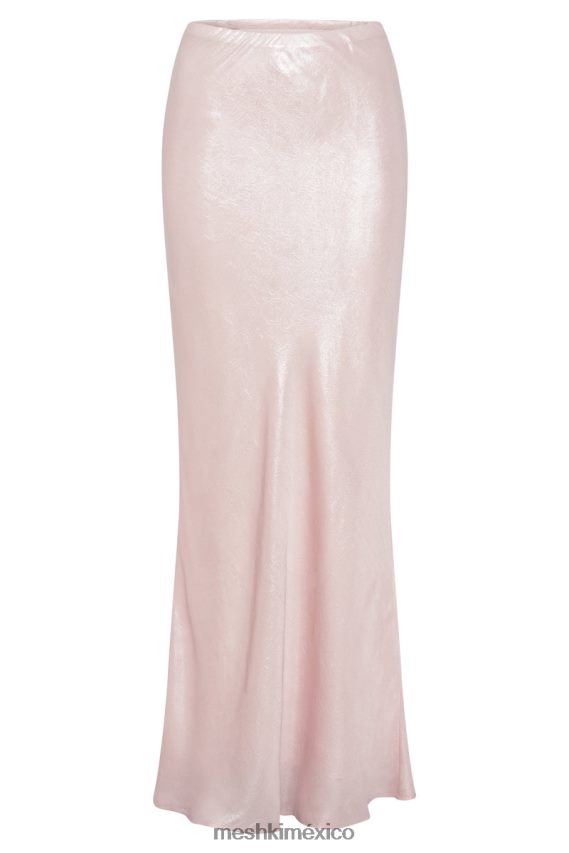 Meshki falda larga de satén raine rubor rosa ropa H48F8H1433