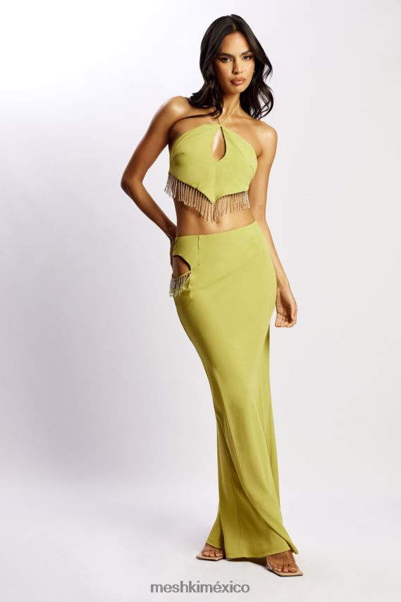 Meshki falda larga jayleen con flecos monasterio ropa H48F8H1551