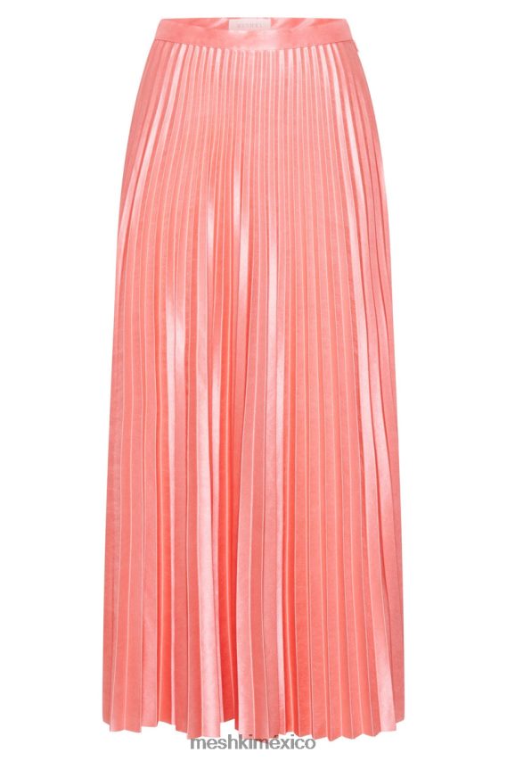 Meshki falda midi shirin de satén plisada agua de rosas ropa H48F8H1507