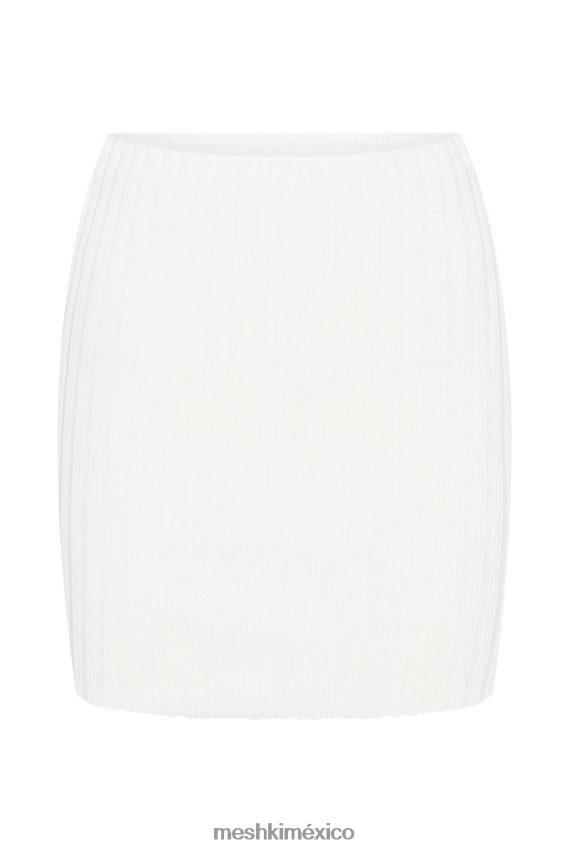 Meshki minifalda de punto Shiloh de talle bajo blanquecino ropa H48F8H1556