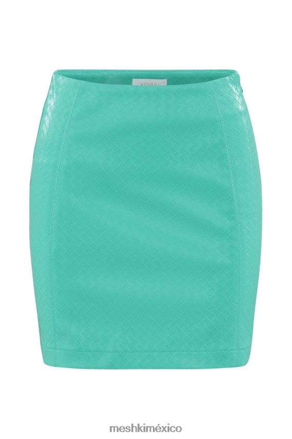 Meshki minifalda reagan de piel sintética cruzada menta ropa H48F8H1483