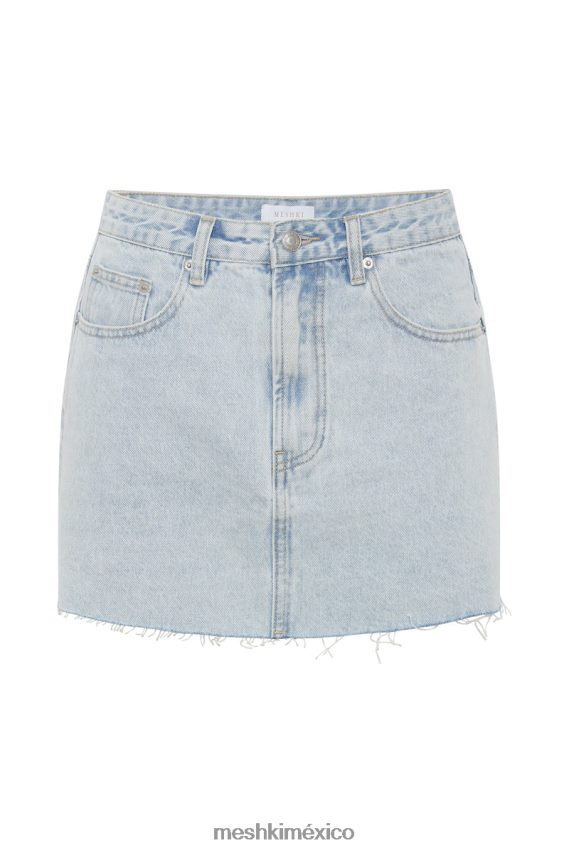 Meshki minifalda vaquera de tiro medio Lennon azul claro ropa H48F8H1271