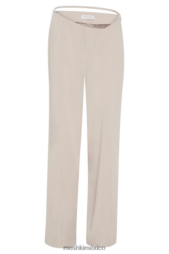 Meshki pantalón bahar de tiro medio con tira ancha en la pierna trigo ropa H48F8H1588