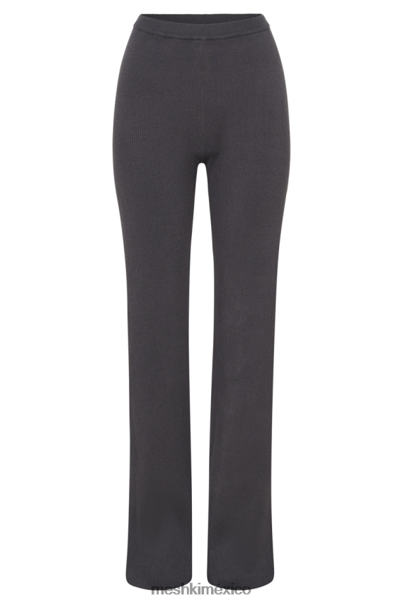 Meshki pantalón de punto linnie de pierna recta carbón ropa H48F8H1352