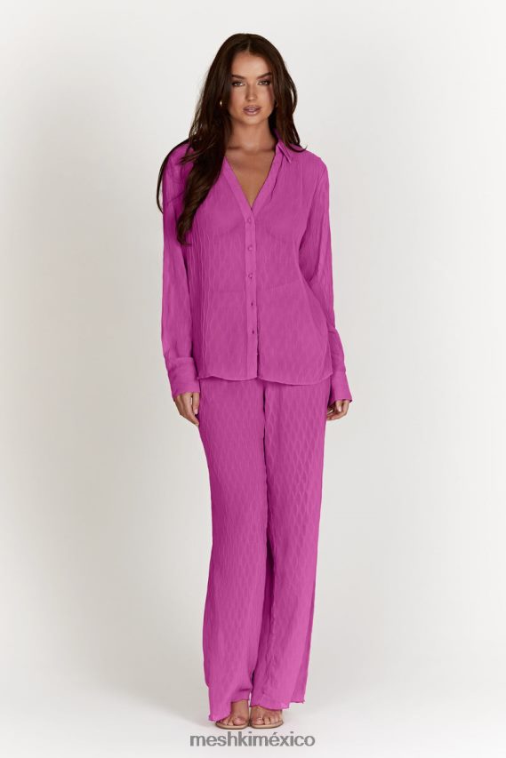 Meshki pantalón plisado karla wave Rosa Rosa ropa H48F8H1472