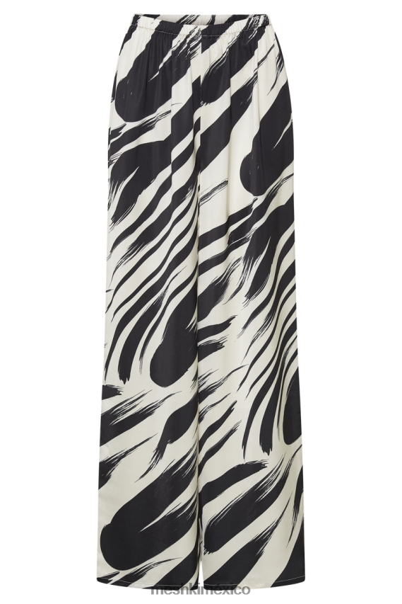 Meshki pantalón recto de satén estampado Marciela impresión abstracta ropa H48F8H1236