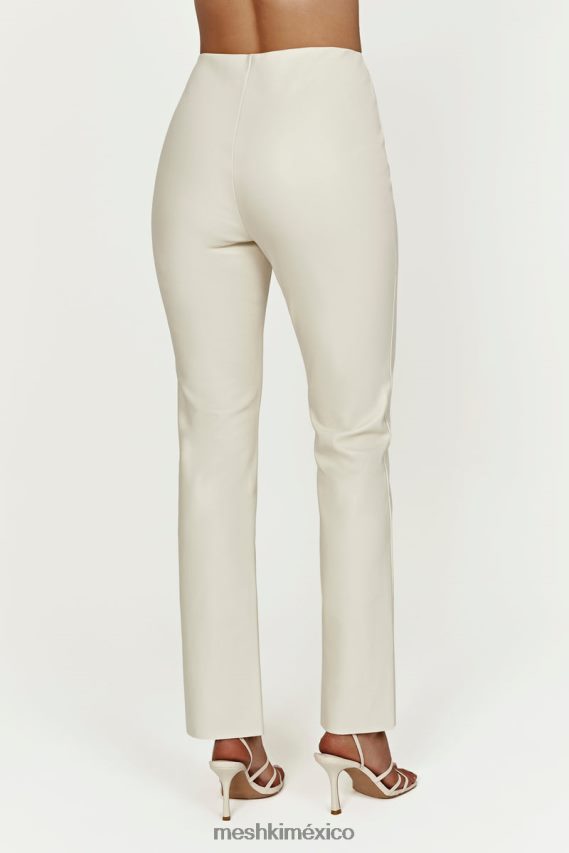 Meshki pantalón vanessa de piel sintética hueso ropa H48F8H1497