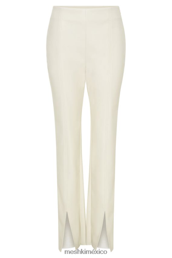 Meshki pantalón vanessa de piel sintética hueso ropa H48F8H1497