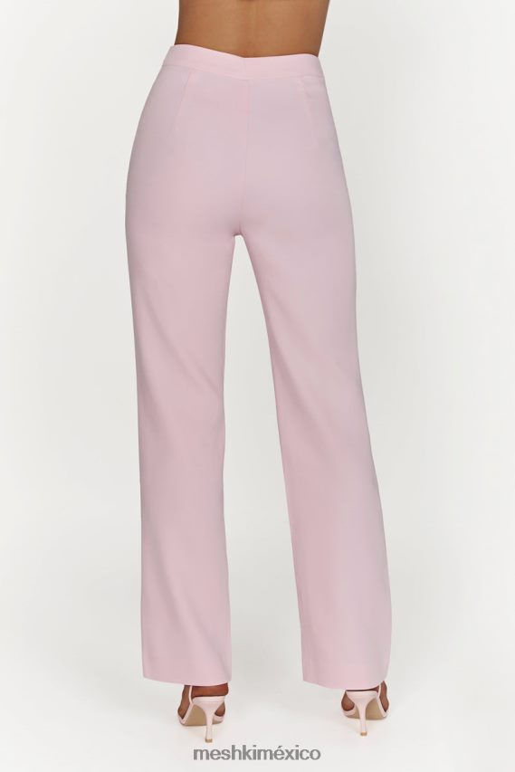 Meshki pantalones allanah de pierna recta rubor rosa ropa H48F8H1426
