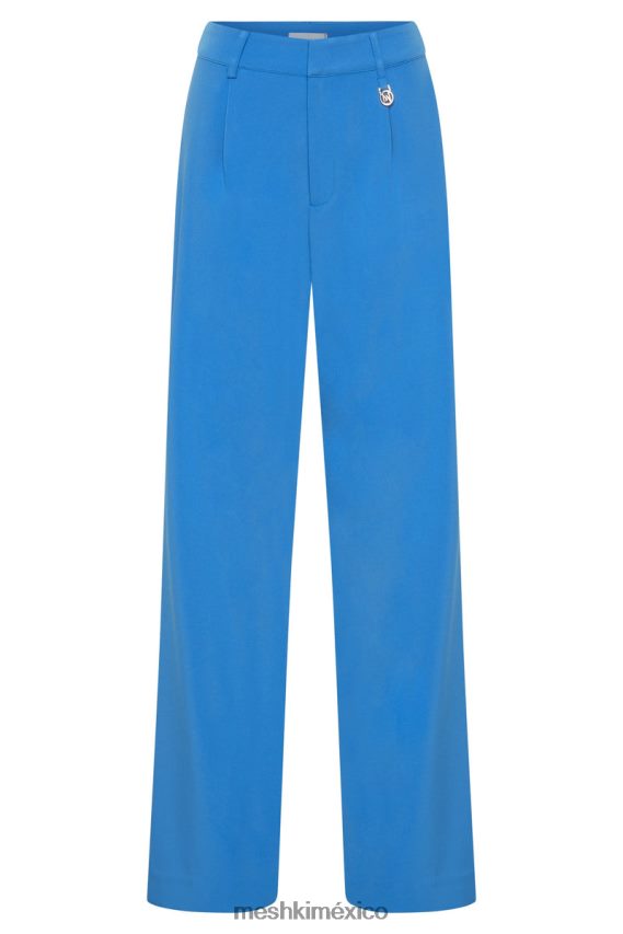 Meshki pantalones anchos de talle medio Minu azul celeste ropa H48F8H1514