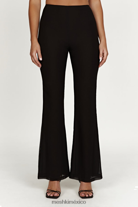 Meshki pantalones de gasa margarita negro ropa H48F8H1436