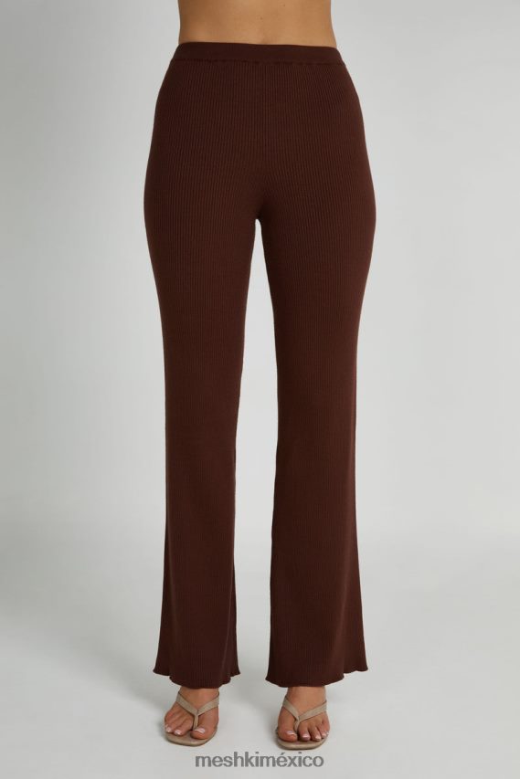 Meshki pantalones de punto jovie avellana ropa H48F8H1331