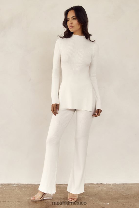 Meshki pantalones de punto jovie blanquecino ropa H48F8H1318
